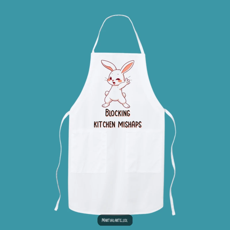 Funny Bunny Block Apron: Kitchen Defender, Hilarious Cooking Gift