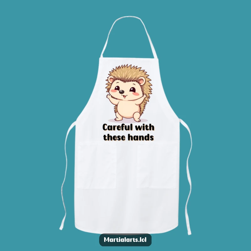 Funny Hedgehog Yoga Apron - Chef's Gift for Wobbly Cooking