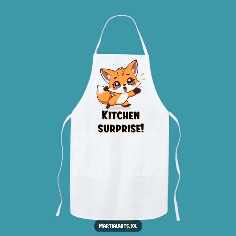 Funny Fox Dodge Apron - Cook and Dodge with Foxy Flair