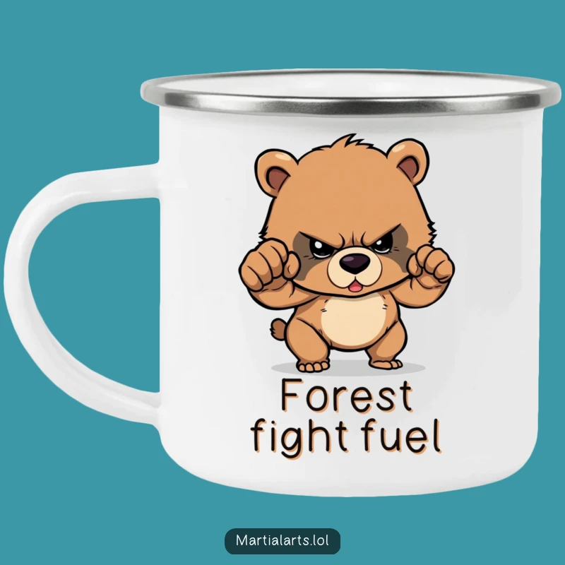 Funny Determined Bear Cub Punch Camping Mug - Adventure Fuel