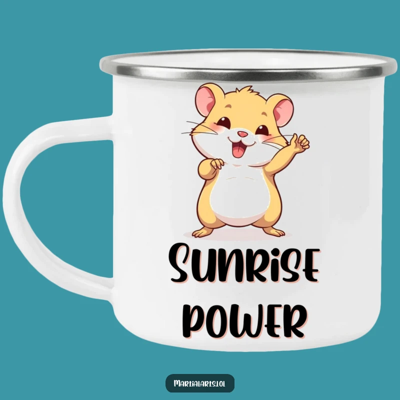 Funny Hamster Martial Arts Camping Mug - Adventure Warrior Fuel