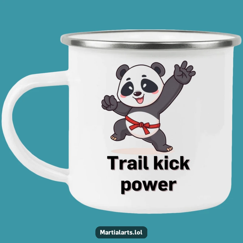 Funny Panda Camping Mug: Durable Martial Arts Adventure Cup Gift