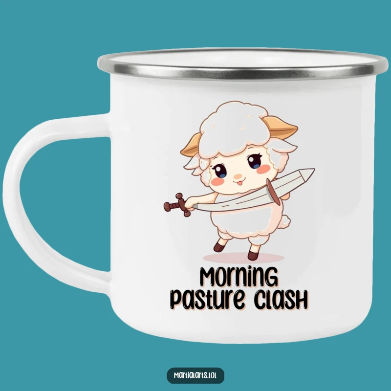 Funny Sheep Sword Camping Mug - Adventure Knight Fuel