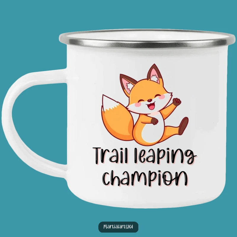 Adventure-Ready Funny Fox Kick Camping Mug: Your Trailside Laugh!