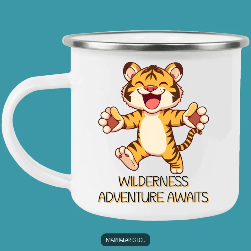 Funny Tiger Camping Mug: Joyful Adventure Cup for the Wild at Heart Gift