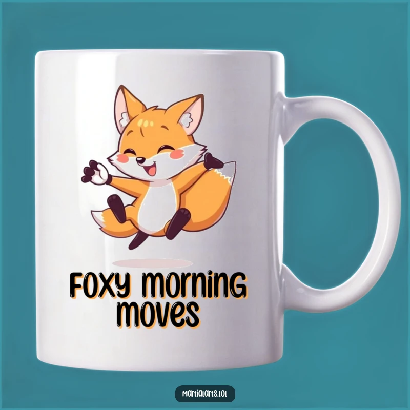 Funny Fox Kick Mug: Hilarious Martial Arts Animal Gift for Enthusiasts