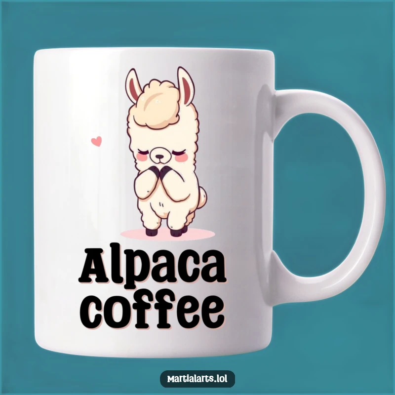Funny Llama Bow Mug - Respectful Alpaca Gift for Calm Warriors