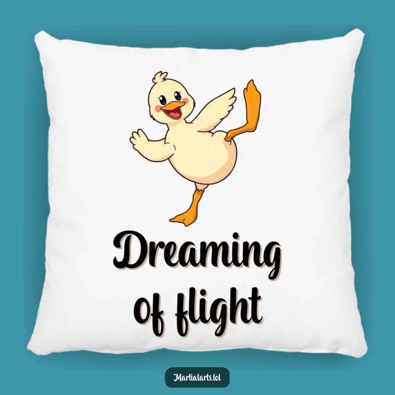 Funny Duck Flying Kick Pillow: Cheerful Comfort Gift