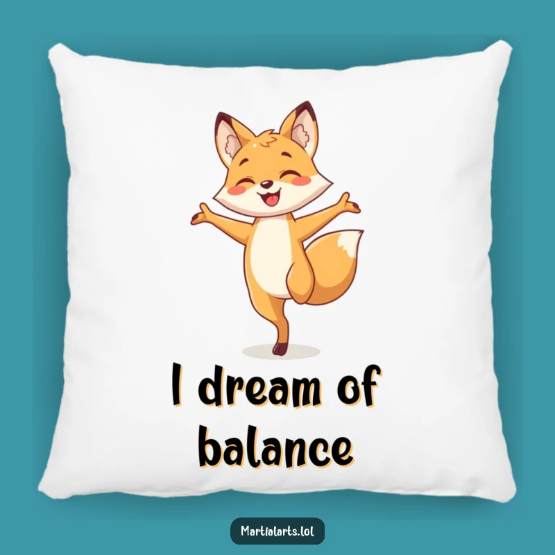 Funny Fox Balance Pillow: Cozy Up with Hilarious Yoga and Animal Cuteness
