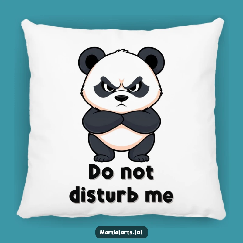 Funny Panda Fierce Pillow: Cozy Comfort with Hilarious Protective Vibes