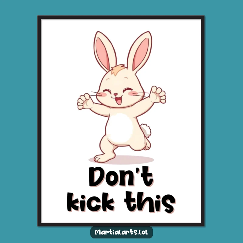 Funny Bunny Block Digital Art: Hilarious Animal Print for Instant Decor