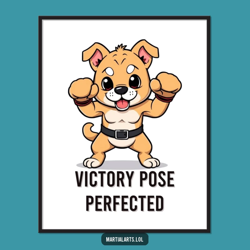 Funny Dog Boxing Art Print: Decorate with this Hilarious Champion!
