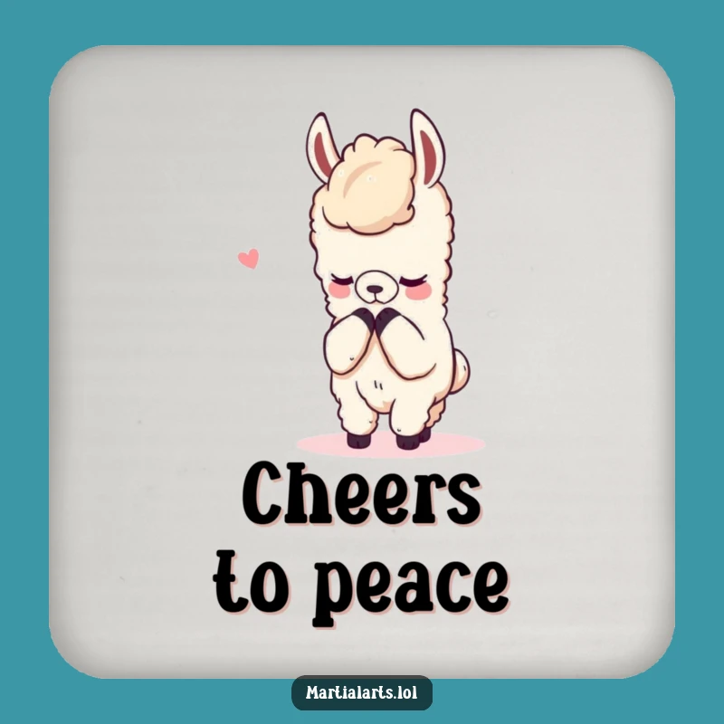 Funny Llama Bow Coasters - Protect Surfaces with Respectful Charm