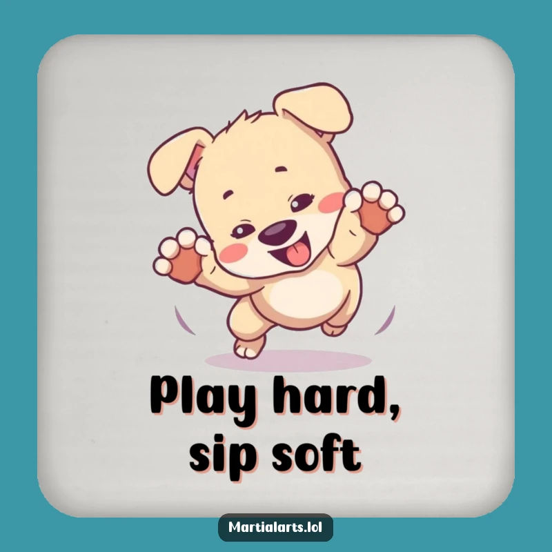 Funny Puppy Coaster: Protect Surfaces with Adorable Play Gift