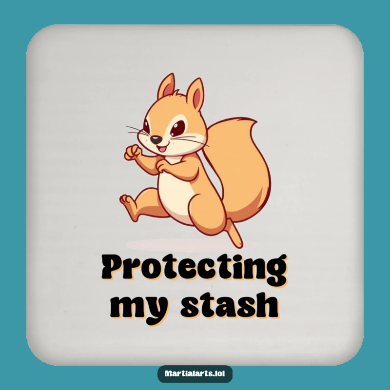 Funny Squirrel Martial Arts Coaster: Agile Drink Protector Gift