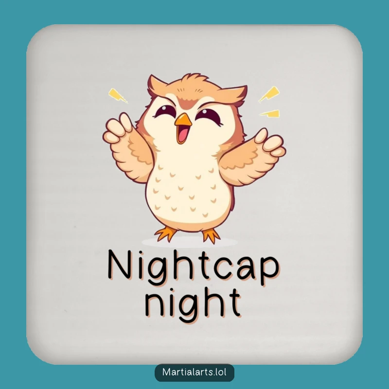 Funny Giggling Owl Coaster Set - Protect Surfaces with Humor