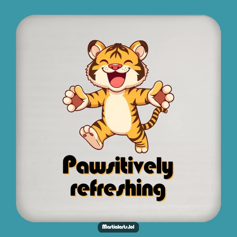 Funny Tiger Coaster: Protect Drinks with Joyful Wild Style Gift