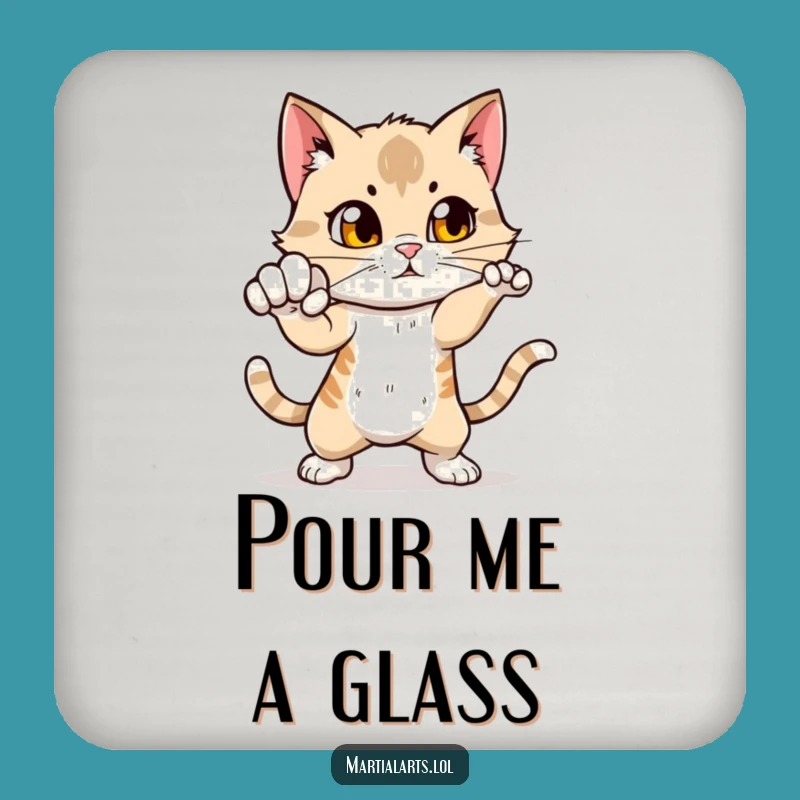 Funny Cat Punch Coasters: Protect Surfaces with Playful Pounce!