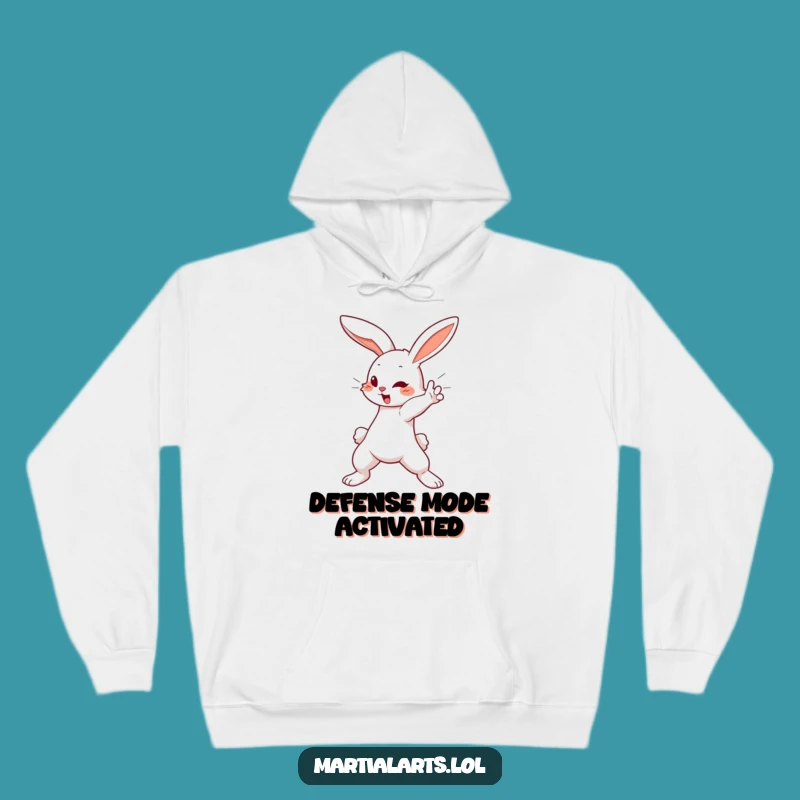 Funny Bunny Block Hoodie: Cozy Defense, Adorable and Hilarious Gift