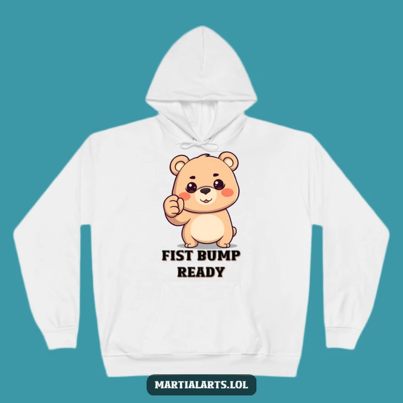 Funny Bear Fist Hoodie - Happy Warrior Comfort Gift