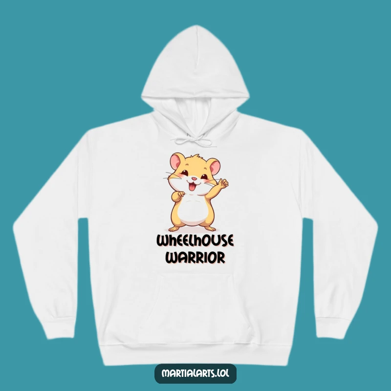 Funny Hamster Kung Fu Hoodie - Cozy Warrior Comfort Gift