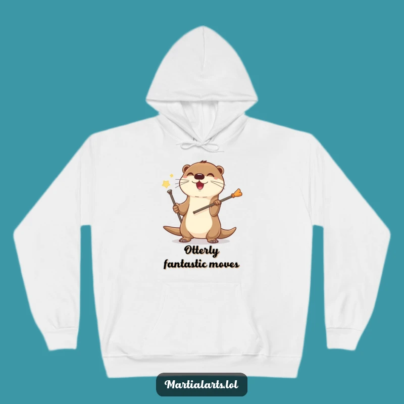 Funny Otter Staff Hoodie: Cozy Spinning Fun, Warm Funny Gift