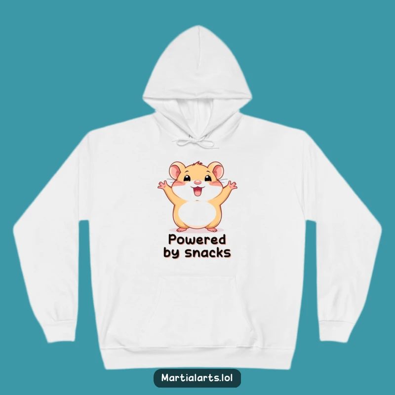 Funny Happy Hamster Hoodie - Cozy Energetic Animal Comfort
