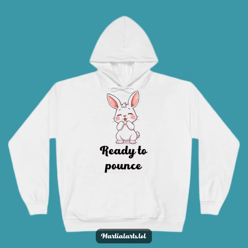 Funny Playful Bunny Hoodie - Cozy Mischief, Warm Gift for Bunnies