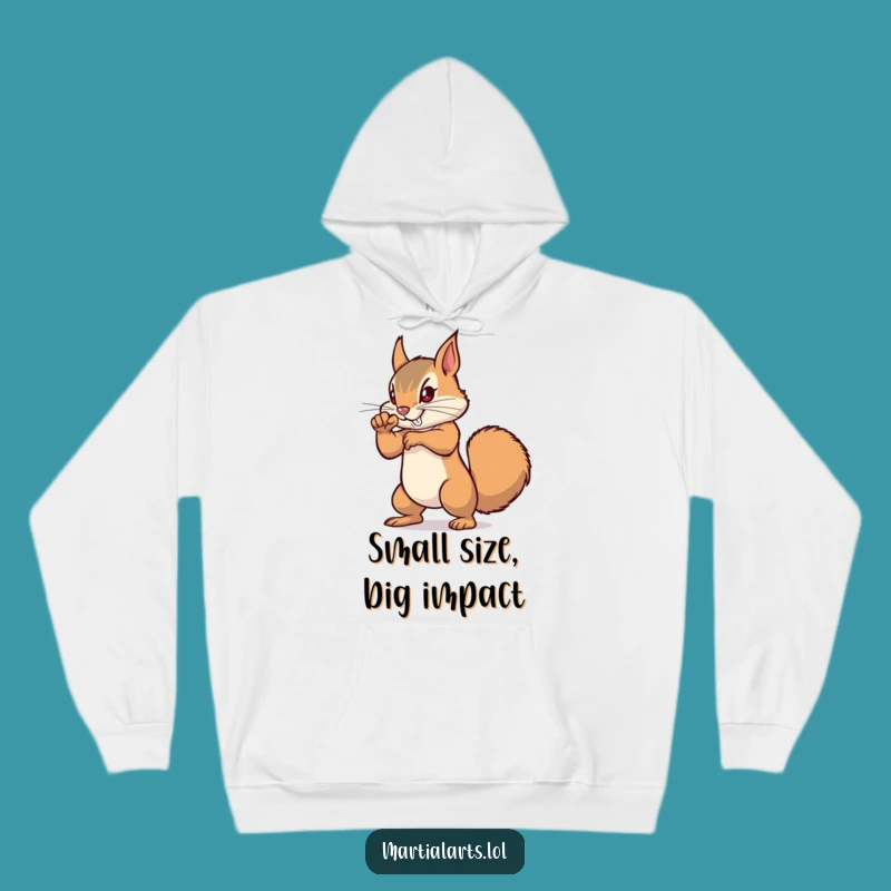 Funny Squirrel Punch Hoodie: Cozy Fighter Spirit, Warm Funny Gift