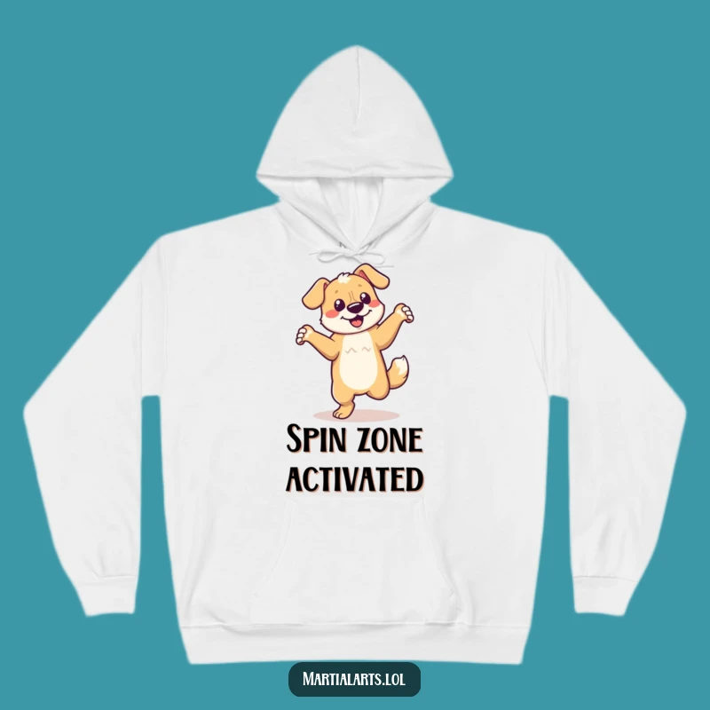 Funny Dancing Dog Hoodie - Cozy Spin, Warm Gift for Dog Enthusiasts