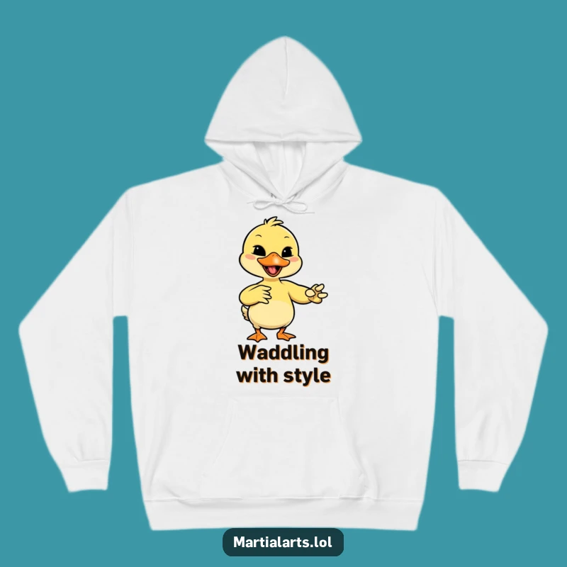 Funny Duck Martial Arts Hoodie - Giggling Warrior Comfort Gift