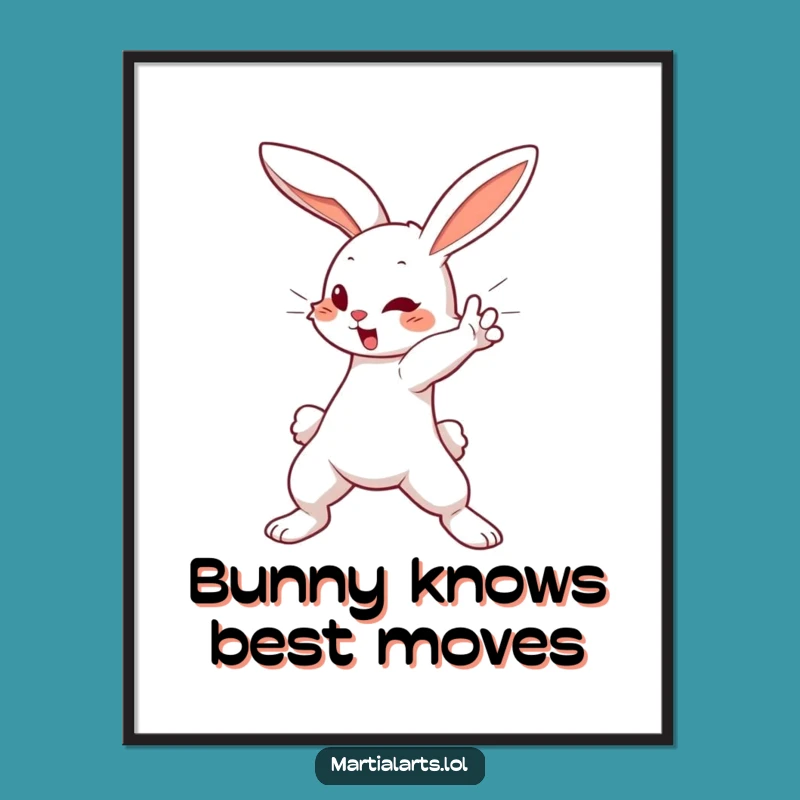 Free Printable Bunny Wall Art - Funny Bunny Downloadable Poster for Cute Decor