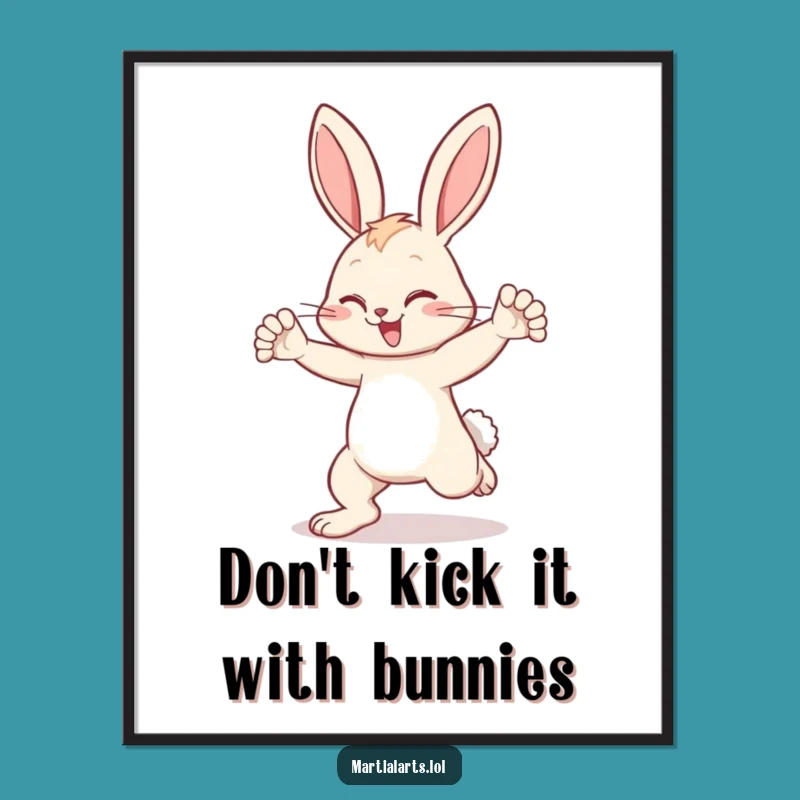 Free Printable Funny Wall Art: Bunny Block - Quirky Downloadable Decor Gift