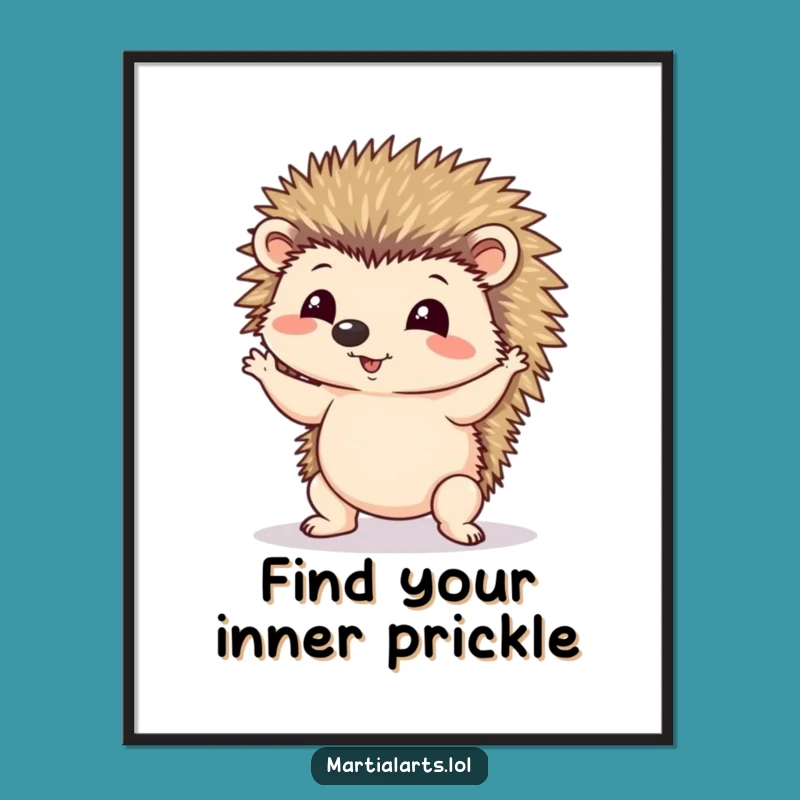 Free Printable Hedgehog Yoga Art - Funny Downloadable Decor for Zen!