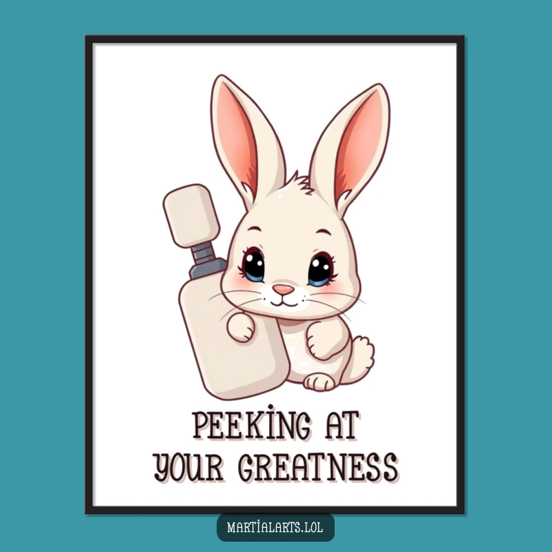 Free Printable Wall Art: Curious Rabbit's Surprise - Funny Decor