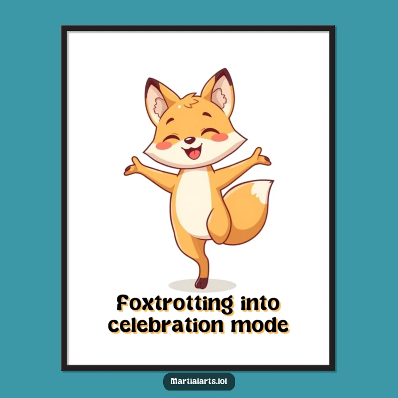 Funny Free Printable Fox Wall Art: Hilarious Balancing Act Downloadable Art