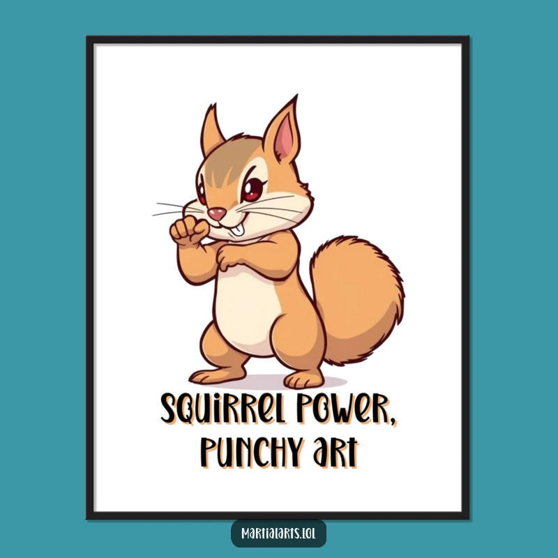 Free Printable Squirrel Punch Wall Art - Funny Downloadable Decor for Dojos