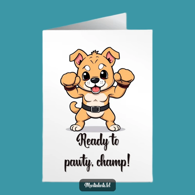 Free Printable Boxing Dog Birthday Card: Funny Downloadable Gift for Dog Lovers