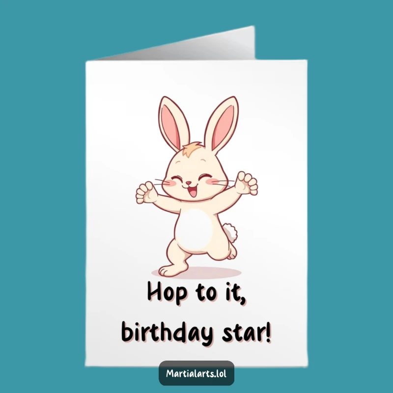 Free Printable Funny Birthday Card: Bunny Block - Humorous Downloadable Gift