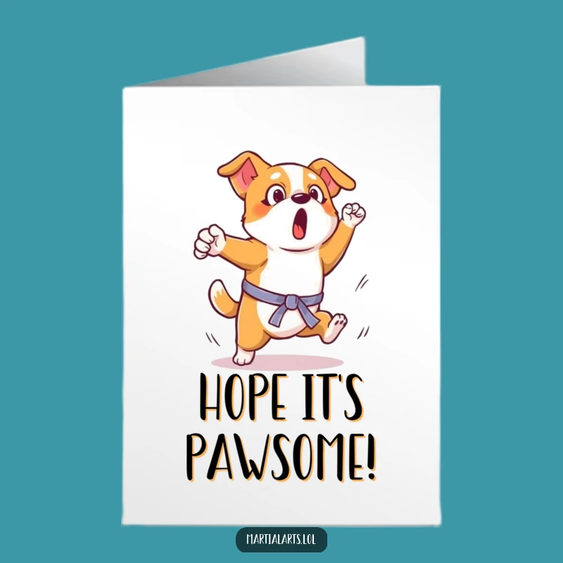Free Printable Birthday Card: Dog Kick Fail, Hilarious DIY Downloadable Greeting for Fun