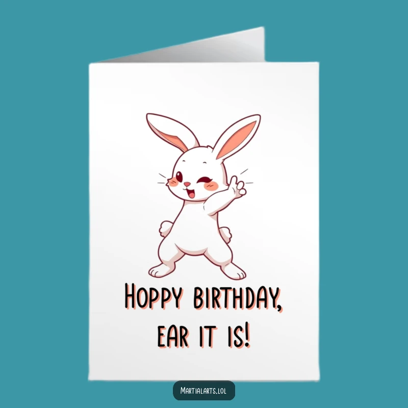 Free Printable Bunny Birthday Card - Funny Bunny Downloadable Gift for Kids and Adults
