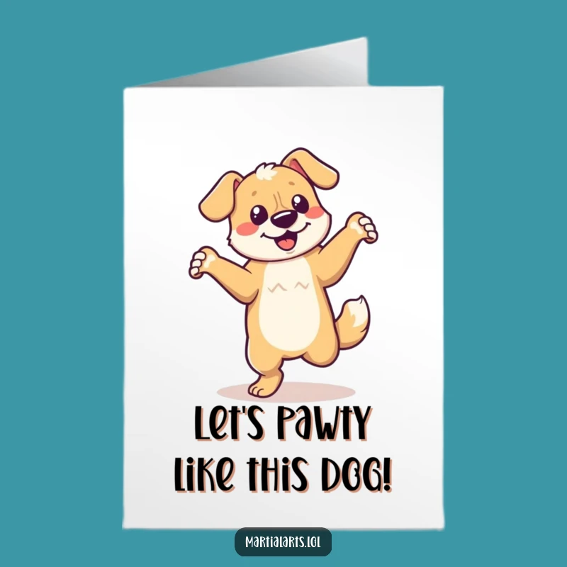 Free Printable Dancing Dog Birthday Card: Hilarious Canine Spin Downloadable Card