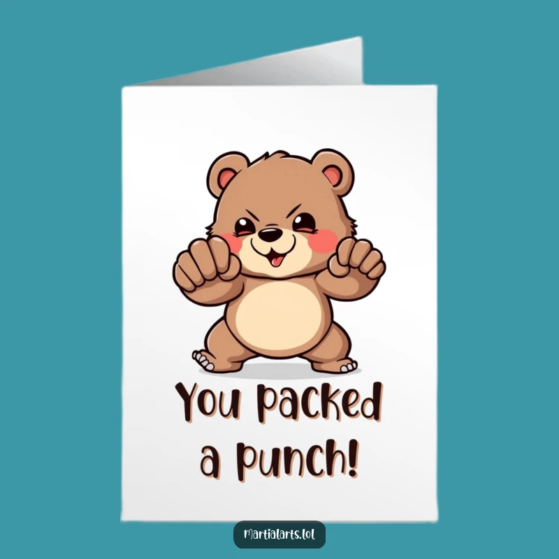 Free Printable Bear Congrats Card - Funny Bear Downloadable Gift for Big Wins