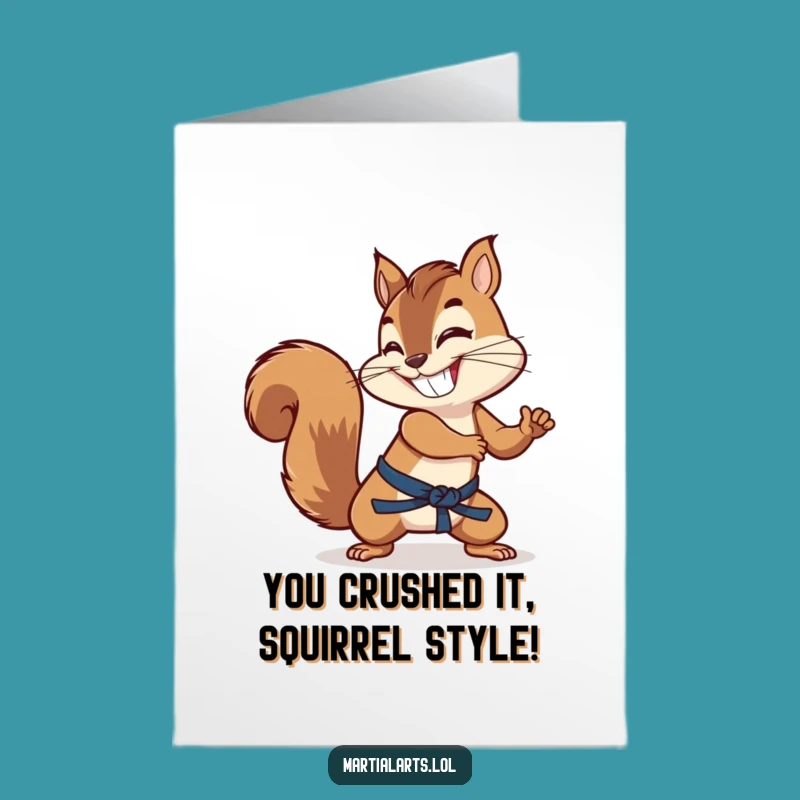 Free Printable Congrats Card: Squirrel Tail Attack - Funny Downloadable Victory