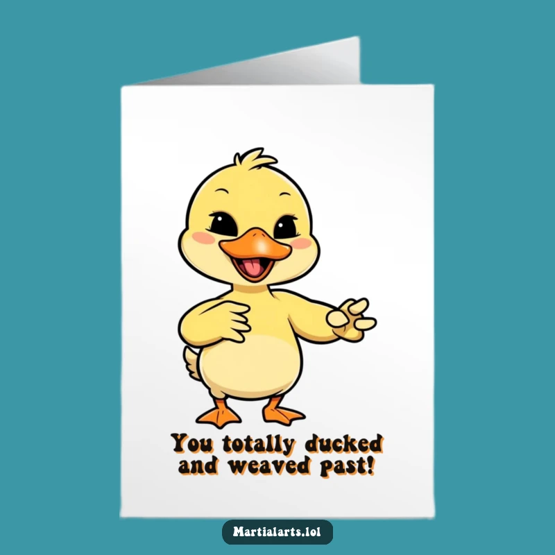 Free Printable Congrats Card: Duck's Beak Strike - Funny Downloadable Achievement