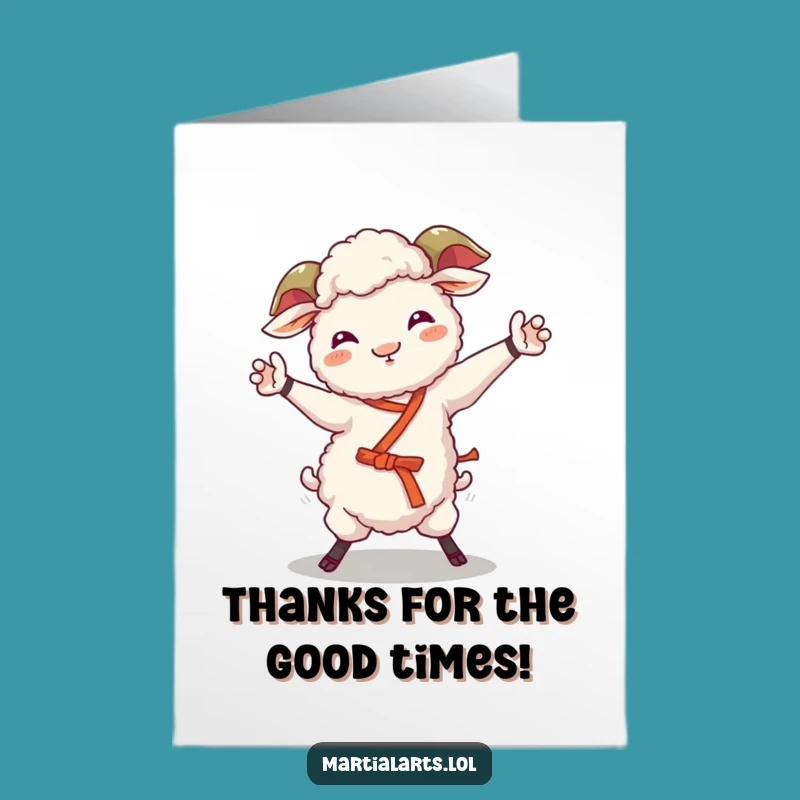 Free Printable Giggling Sheep Thank You Card: Amusing Downloadable for Gratitude