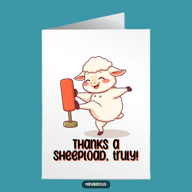 Free Printable Sheep Thank You Card - Giggling Dummy Kicker Downloadable