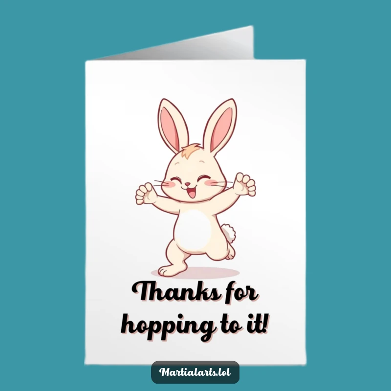 Free Printable Funny Thank You Card: Bunny Block - Adorable Downloadable Gift