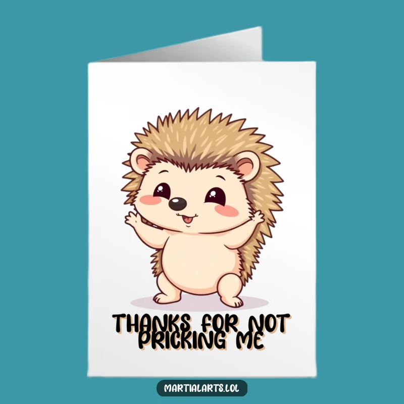 Free Printable Hedgehog Thank You Card - Funny Downloadable Gratitude!