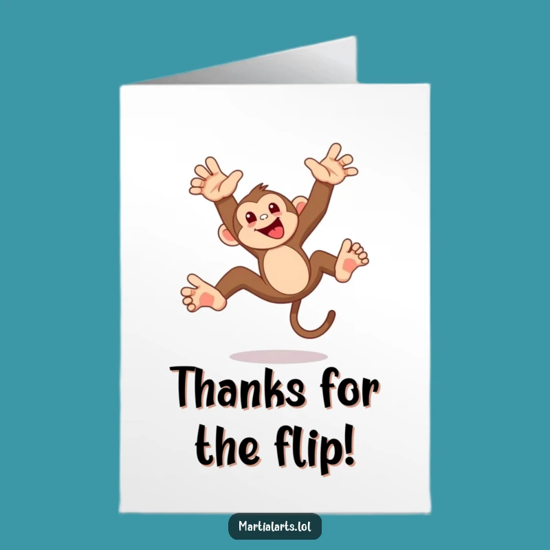 Free Printable Monkey Flip Thank You Card: Funny Downloadable Gift of Thanks